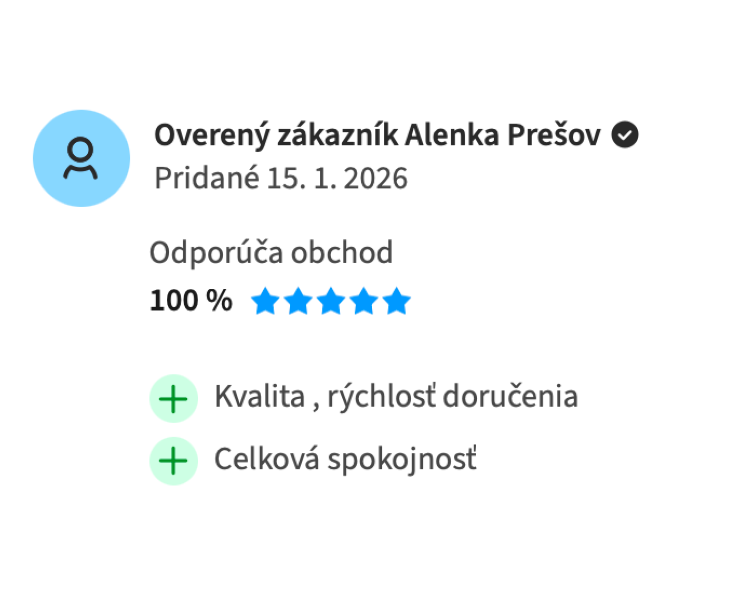 recenzia od zákazníka z Heureka