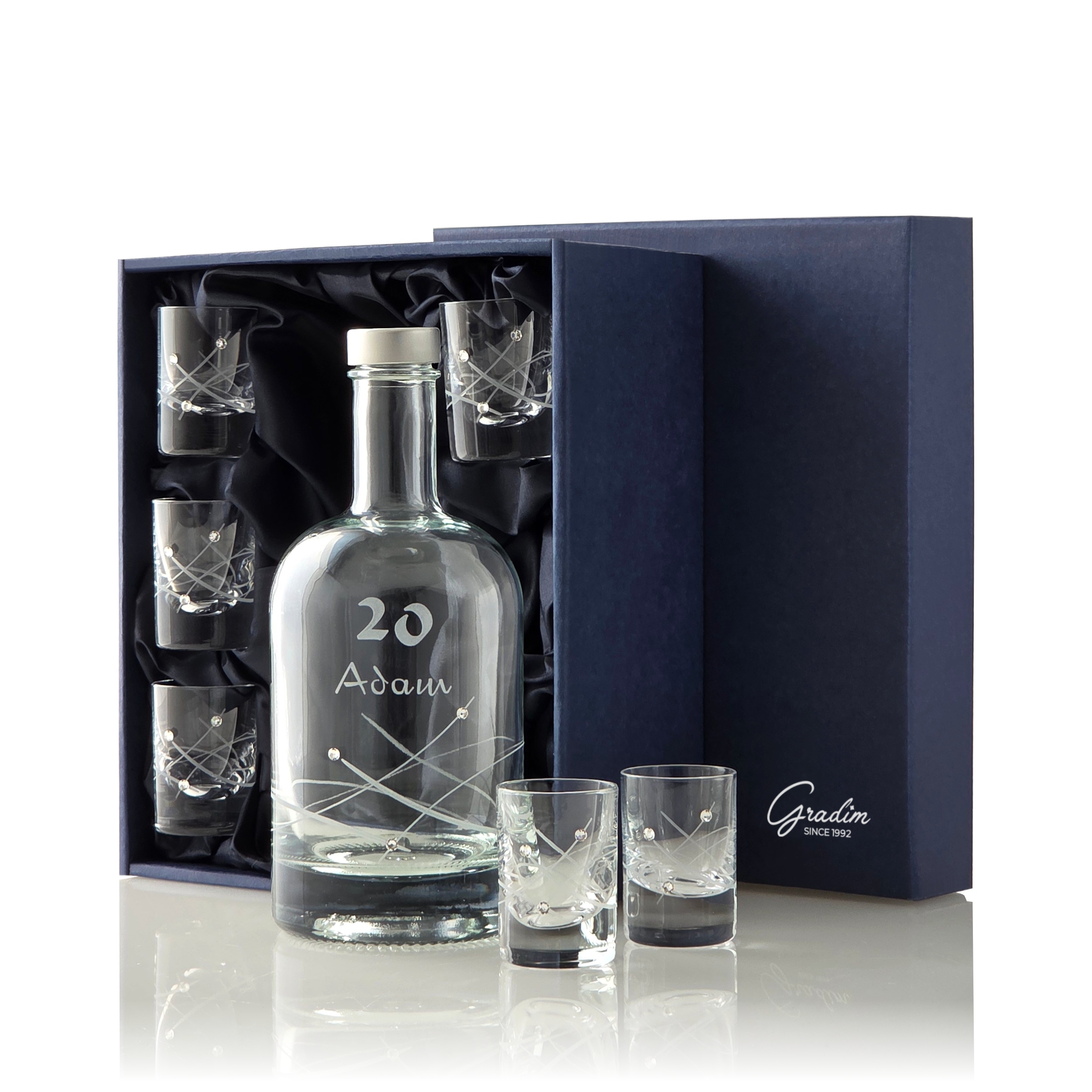 Výročný likér set fľaša + 6 pohárov 30 ml