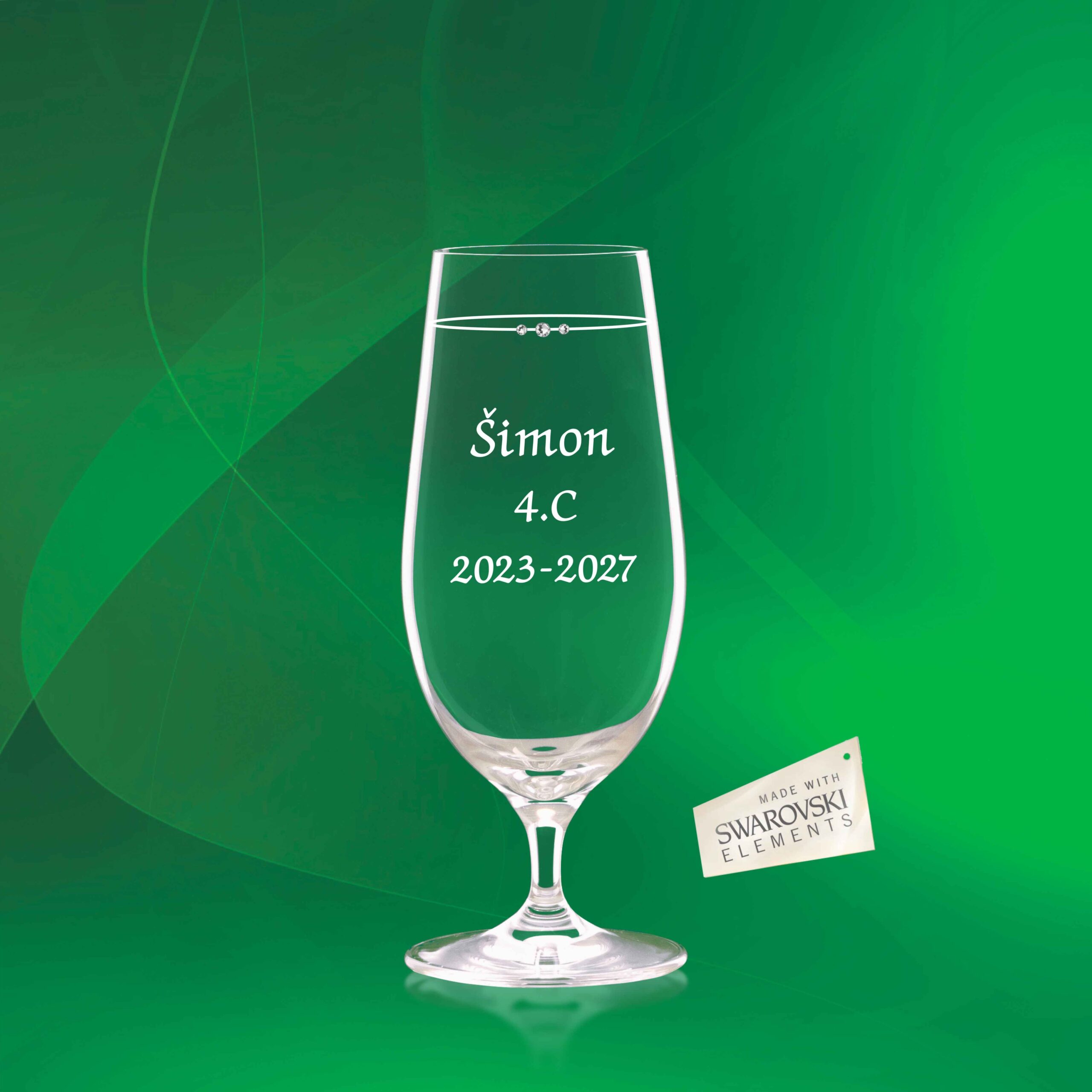 Pohár na stužkovú pre maturantov na pivo