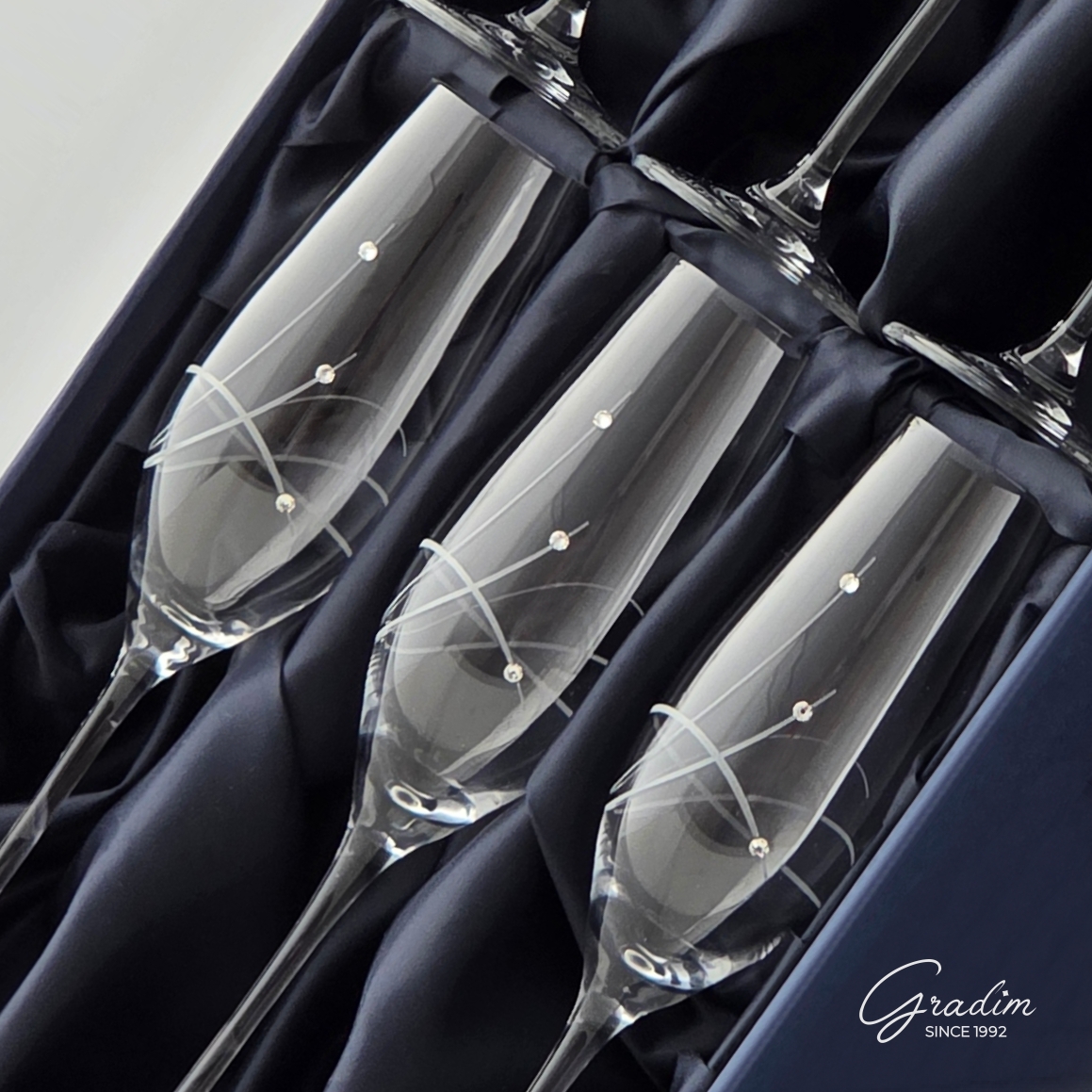 Glamour Gradim crystals, šamp. flauta 210 ml, 6 ks – Obrázok 3
